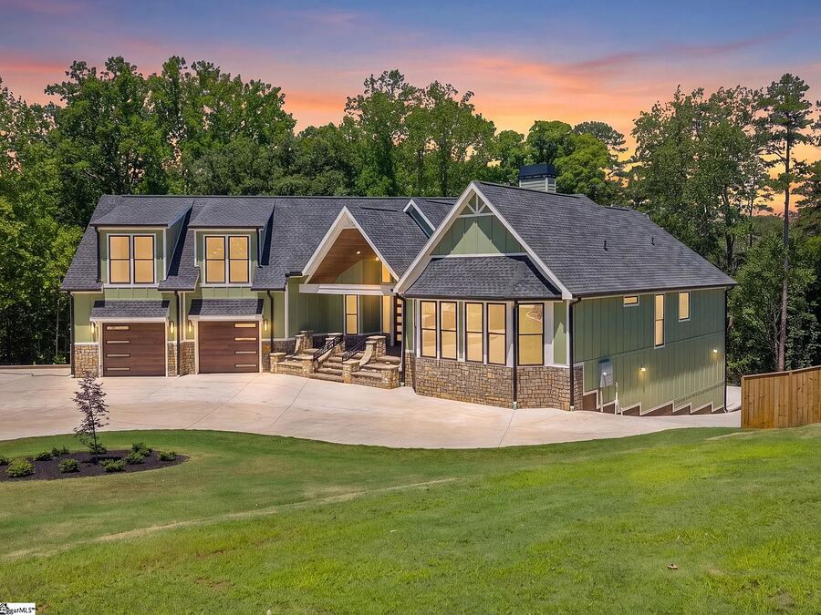 Completed custom home exterior