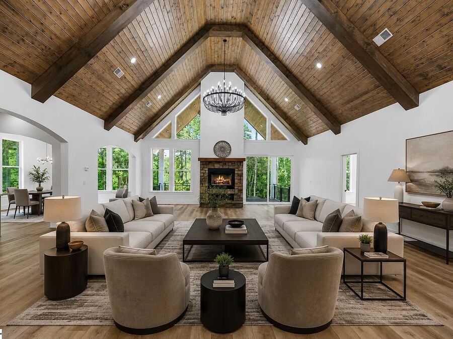 Completed home living room interior