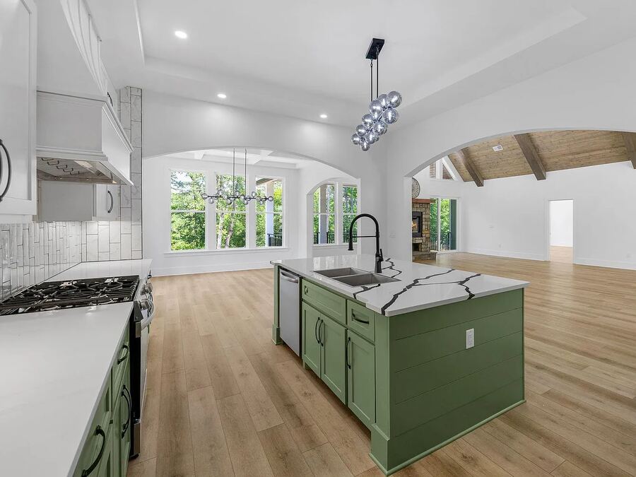 Completed home kitchen interior